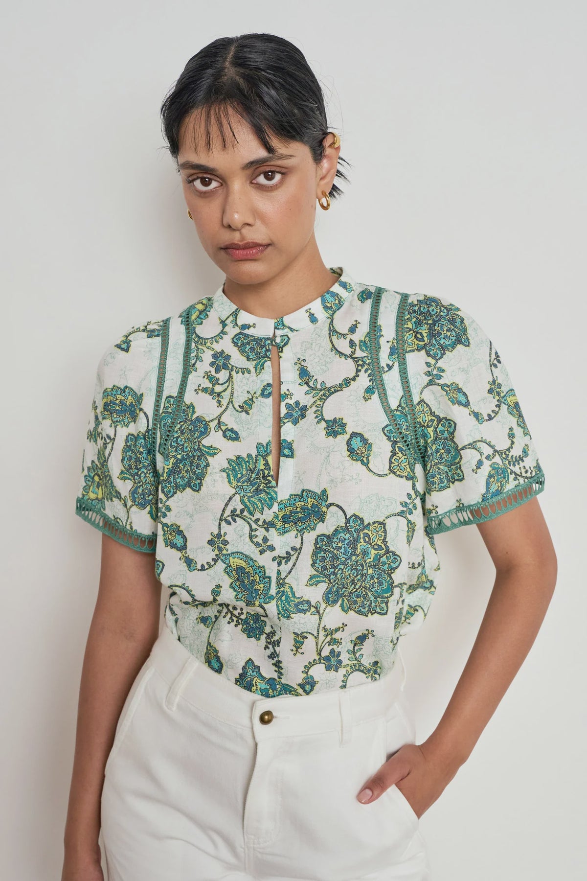 Charm Top - Garden Paisley