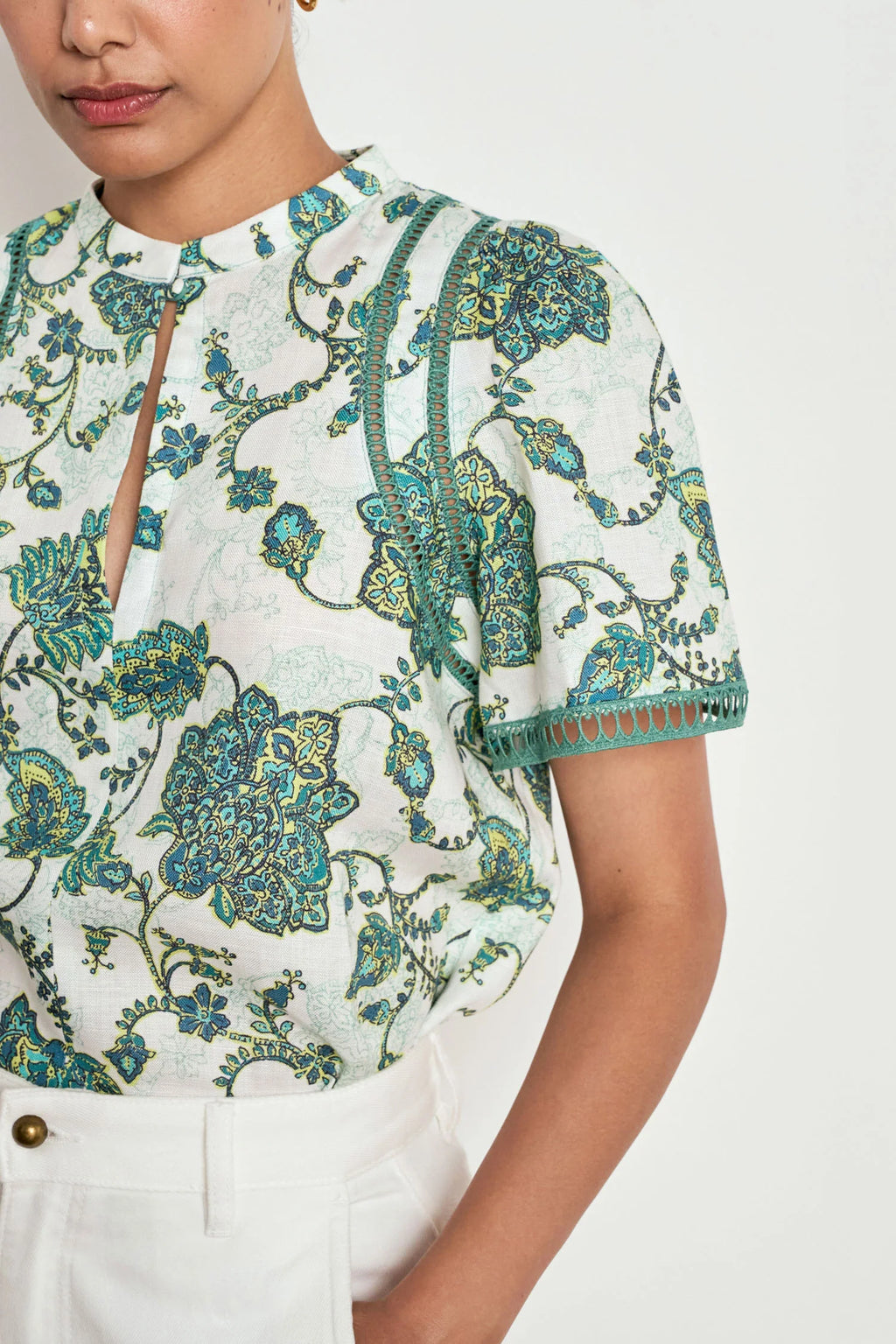 Charm Top - Garden Paisley