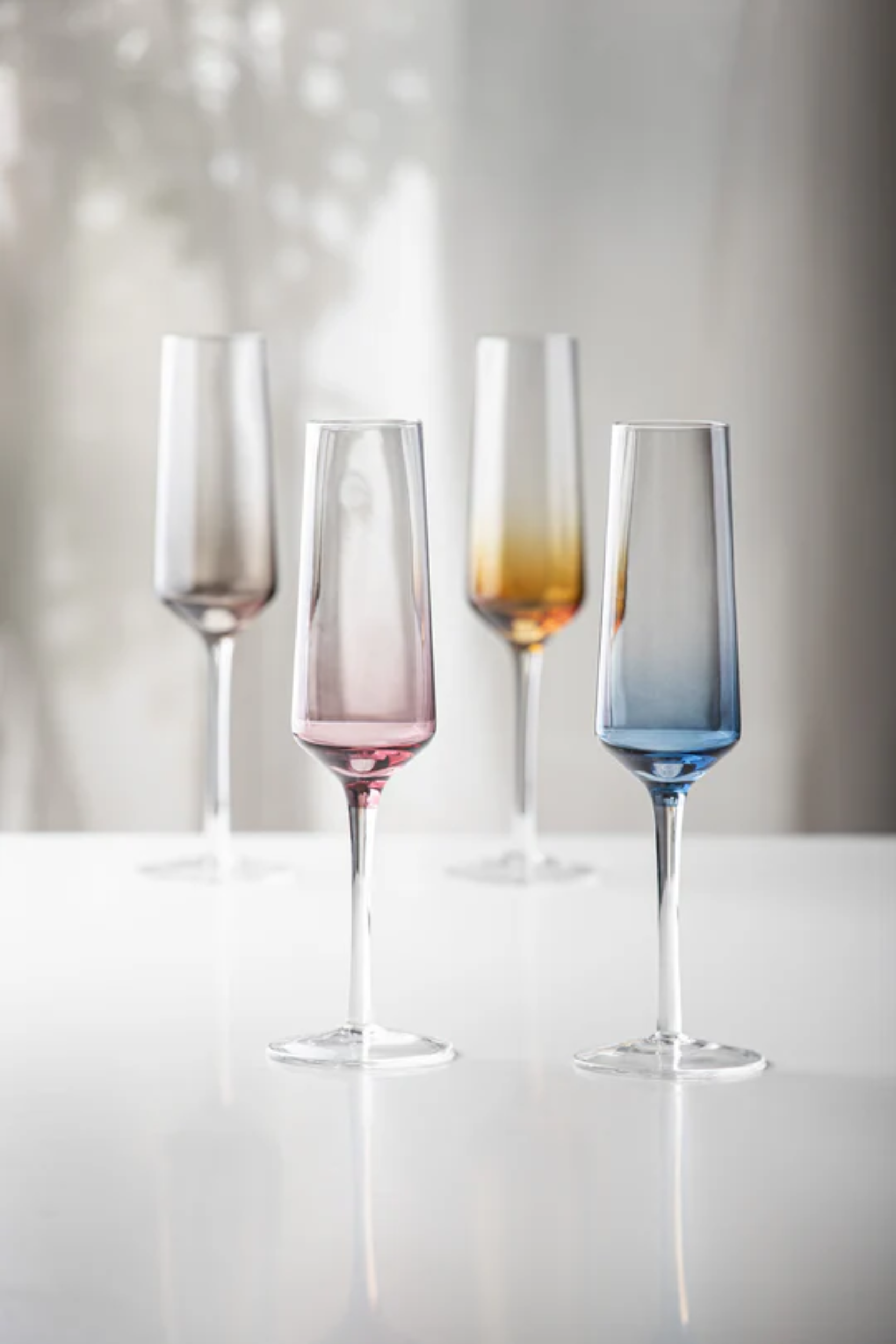 Champagne Glasses - Prism Plum Set of 4