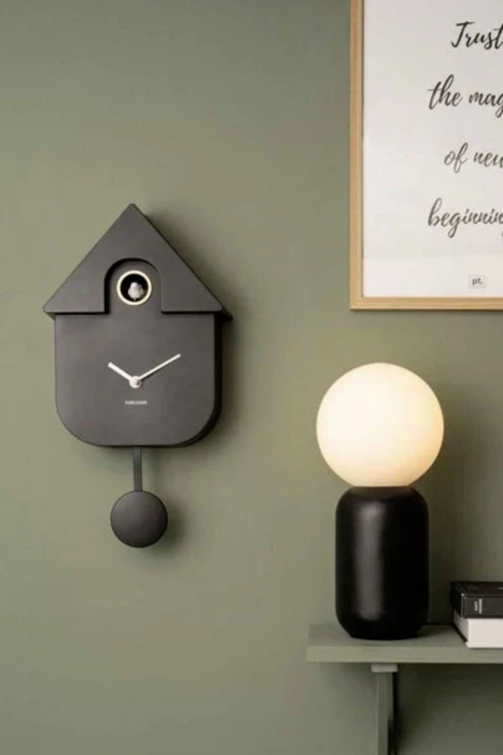 Modern Cuckoo Clock - Black