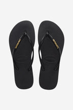 Slim Logo Metallic - Black/Gold