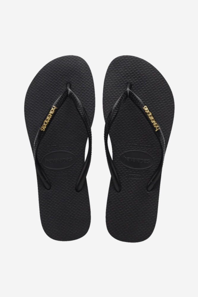 Slim Logo Metallic - Black/Gold