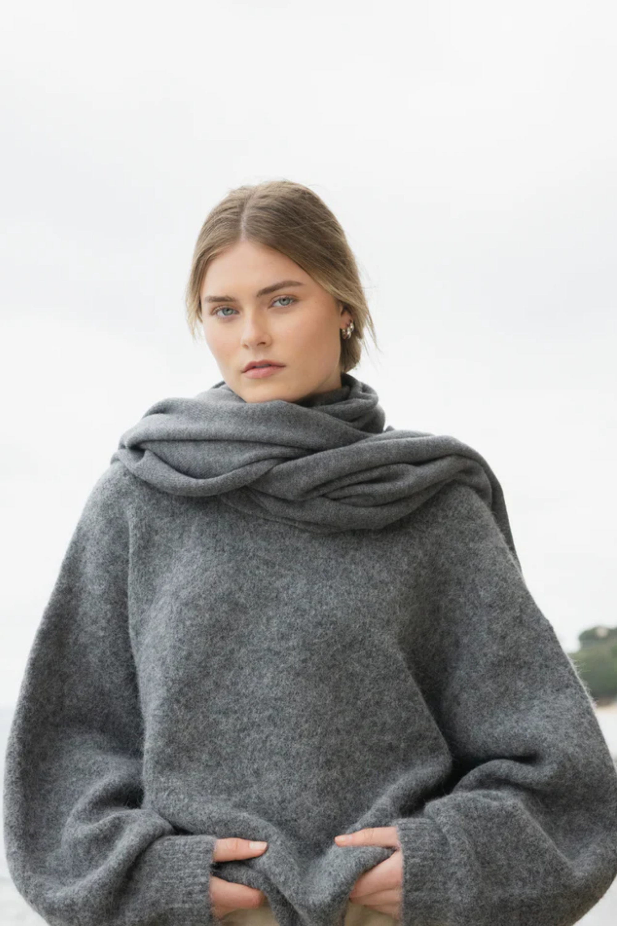 Merino Scarf - Graphite