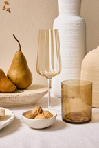 Champagne Flute - Ripple Light Amber