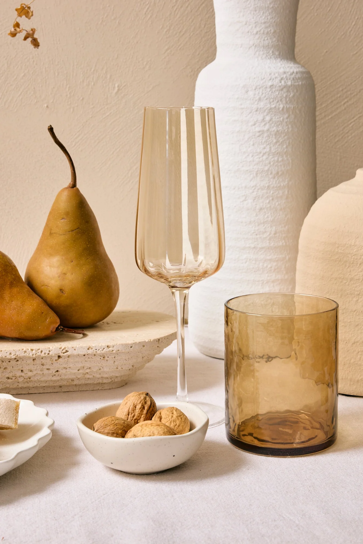 Champagne Flute - Ripple Light Amber