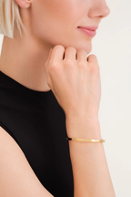 Crystal Bangle Dot - Gold