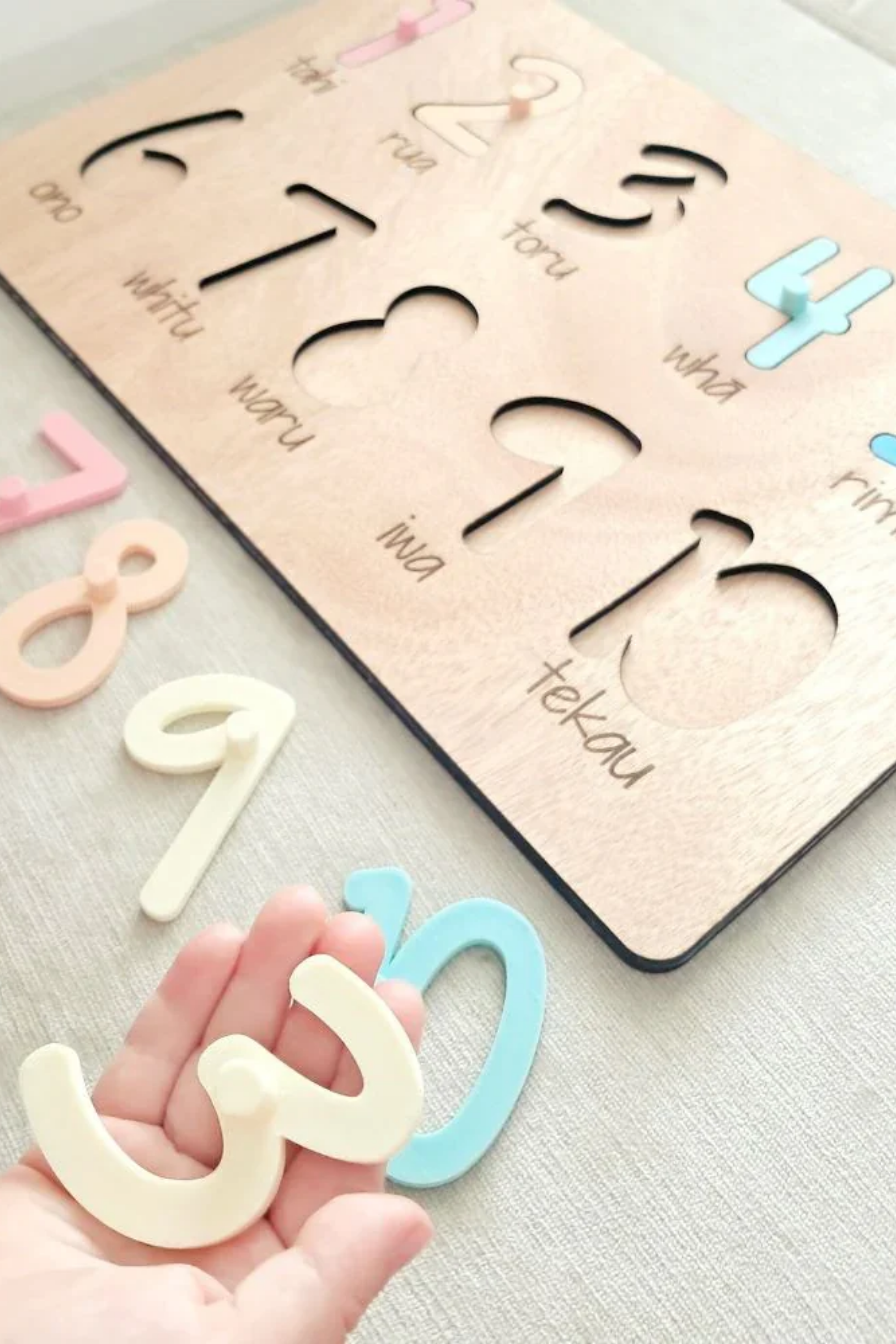 Numbers Puzzle 1-10 Maori Pastels