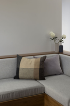 Morandi Handwoven Linen Cushion - Nori/Multi