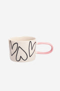 Black Outline Hearts Mug