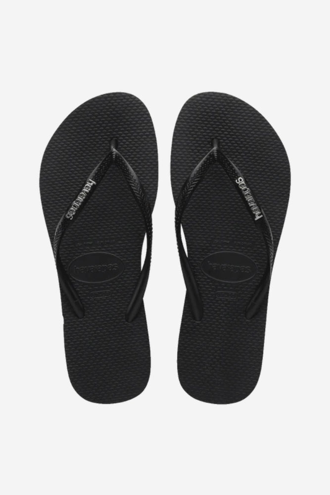 Slim Logo Metallic - Black/Silver