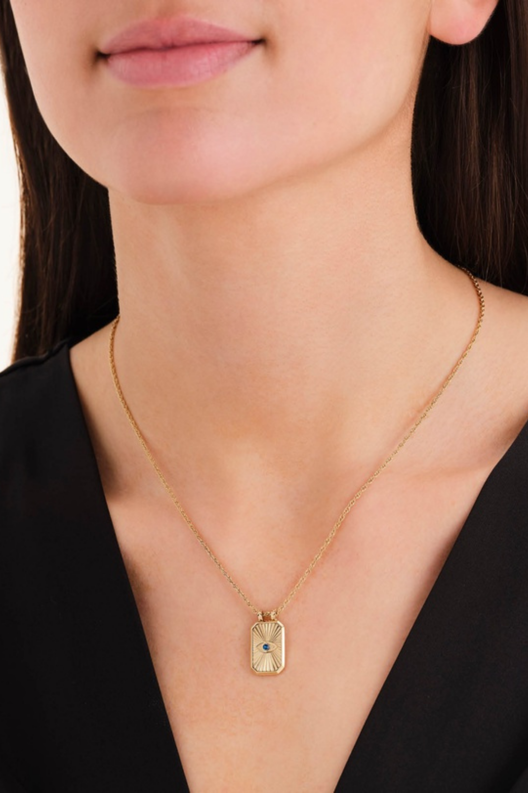 Evil Eye Amulet Gold Necklace