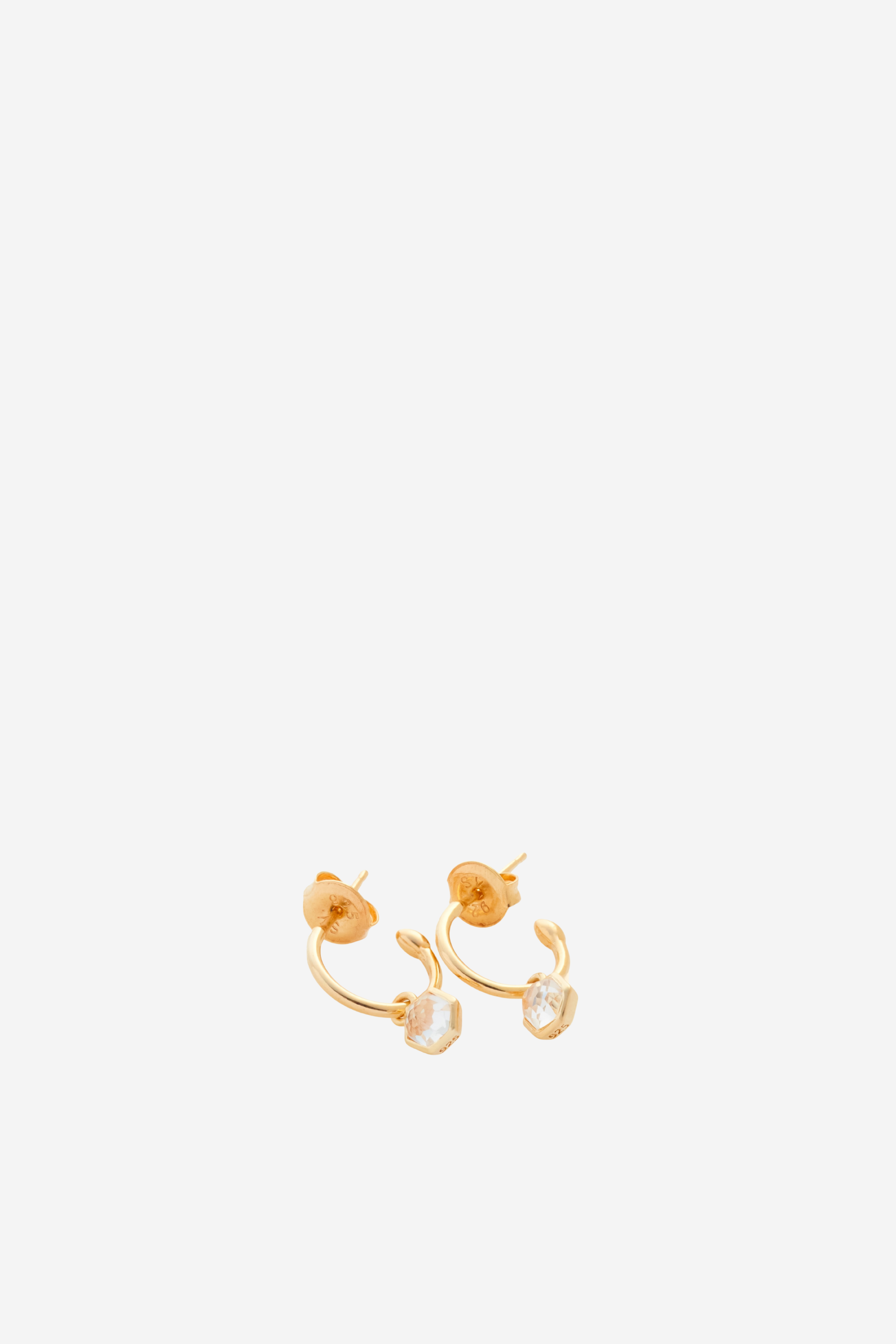 Mini Harmony Hoops - Crystal Quartz