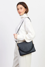 Matilda Crossbody - Black & Tonal Chain