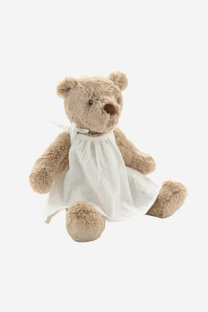 Honey Bear Dress - White