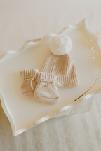 Baby Knit Booties - Sand