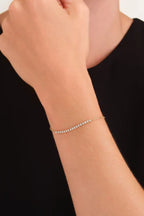 Tennis Crystal Clear Bracelet - Gold
