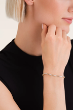 Crystal Tennis Bracelet - Gold