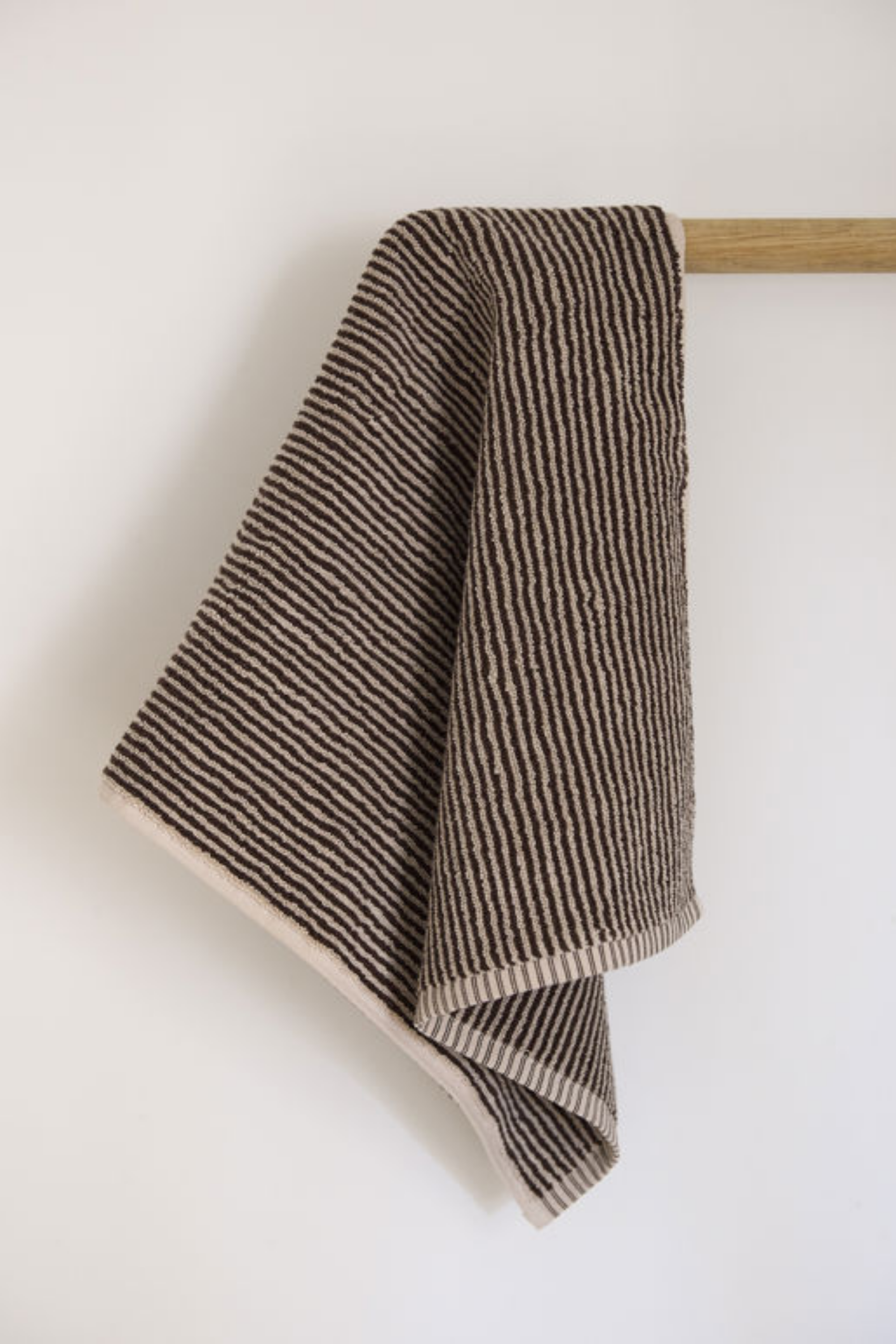 Stripe Cotton Towel Range - Cocoa/Bone