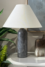 Azure Table Lamp Marble With Shade - Natural