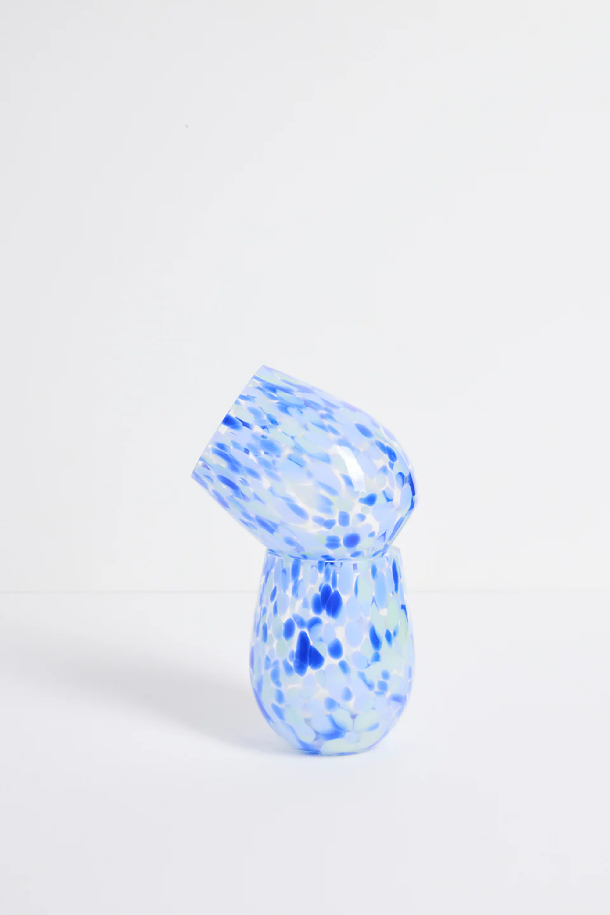 Splatter Wine Glass - Green/Blue