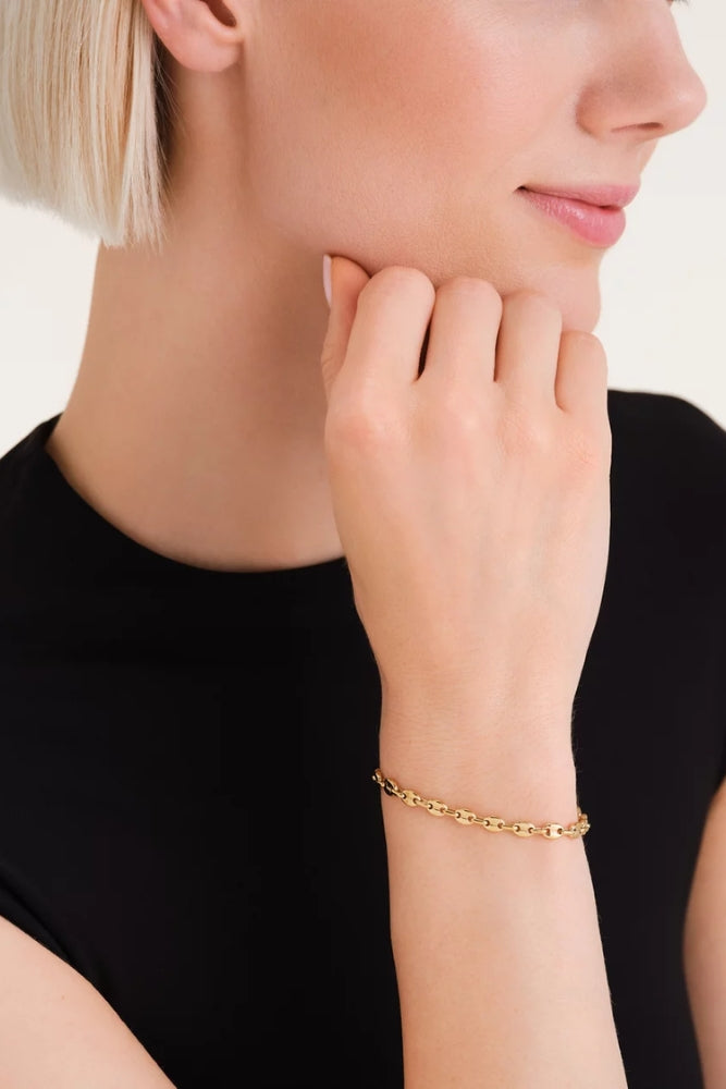 Coffee Bean Chain Bracelet