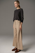Lauren Wide Leg Jean - Sand