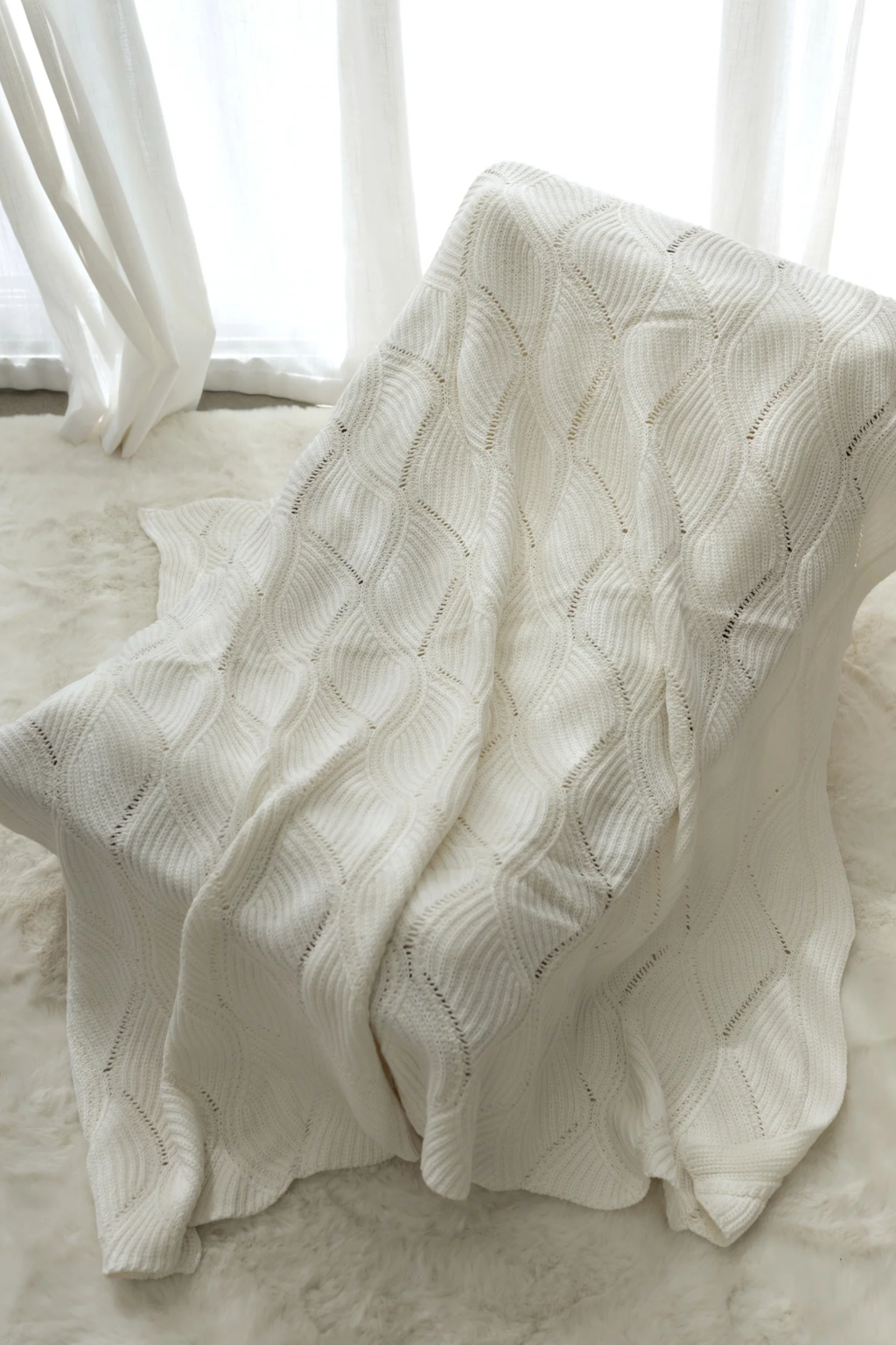 Keepsake Knit Blanket - Milk