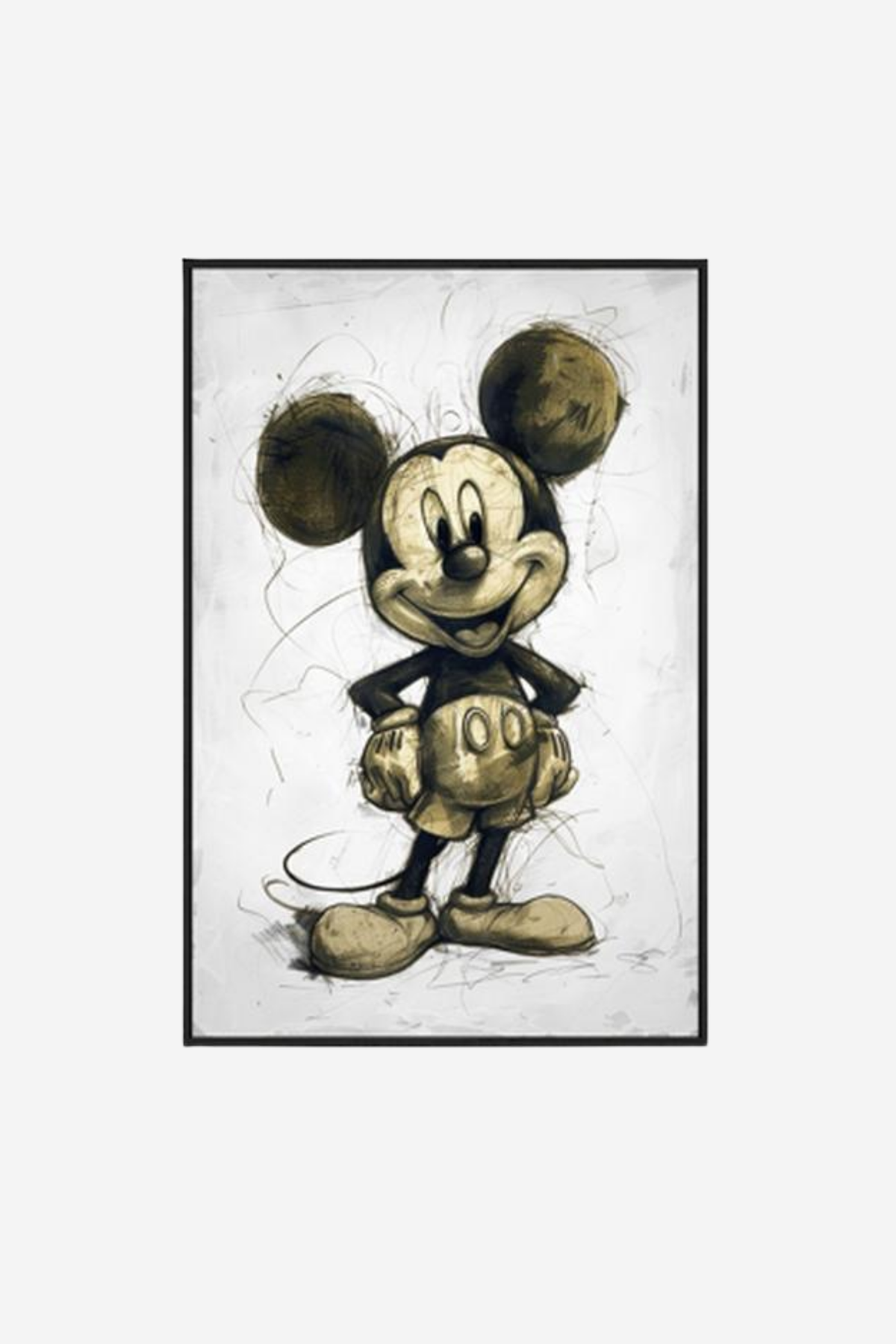 Disney Sketch Framed Canvas - Mickey Mouse