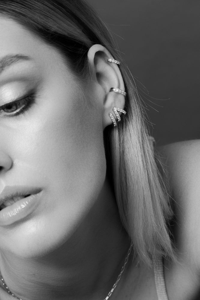 Aria Hoops - CZ/Silver