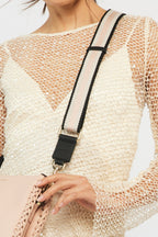 Feature Strap Webbing - Black + Pink + White