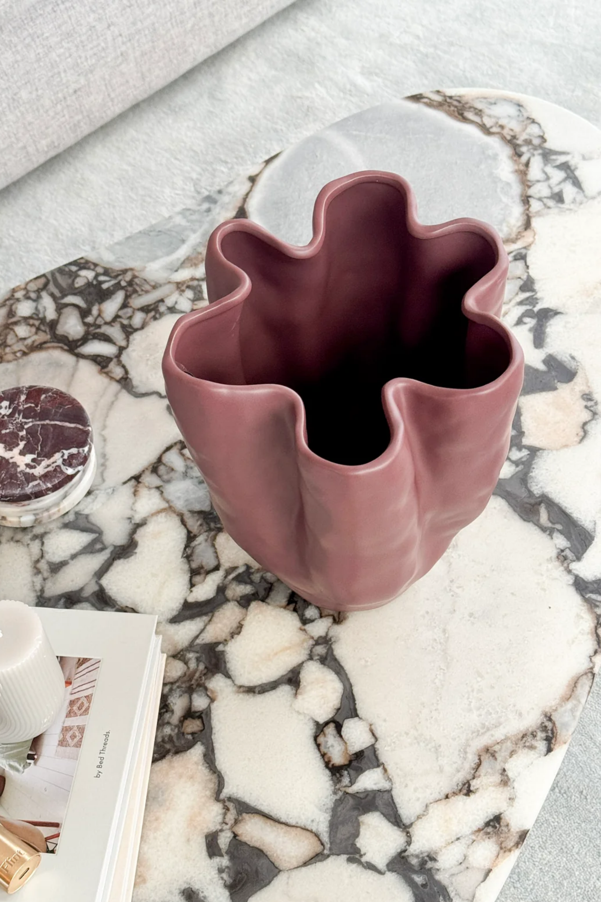 Fluid Vase - Burnt Eggplant