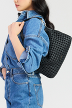 Claudia Shoulder Bag - Black Braid