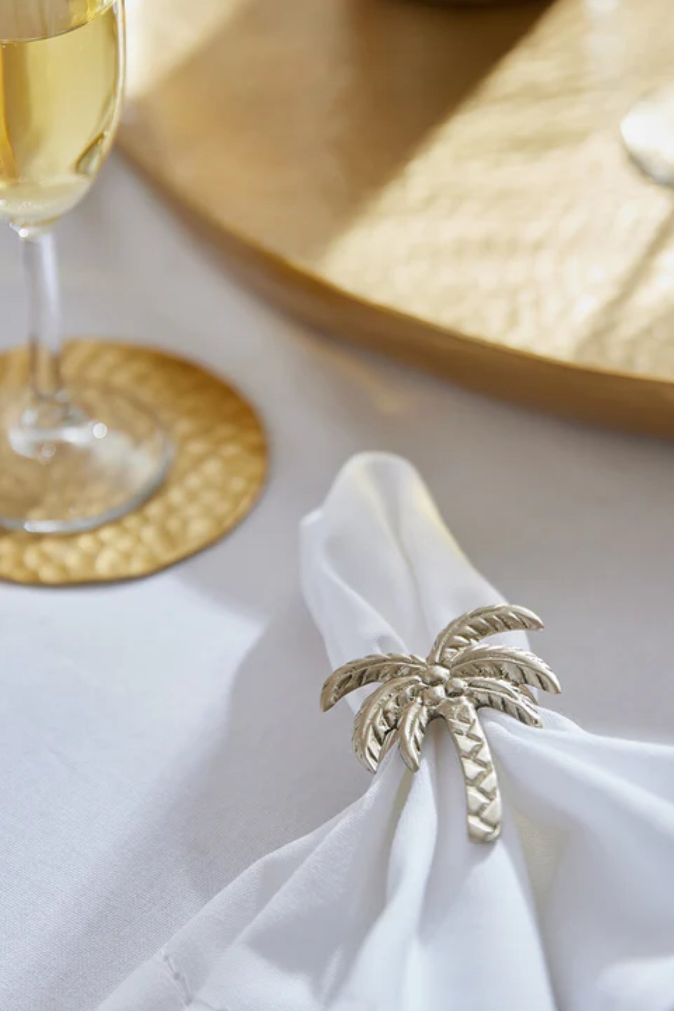 Palm Tree Brass Napkin Ring