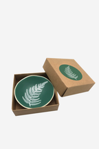 White fern on green Bowl