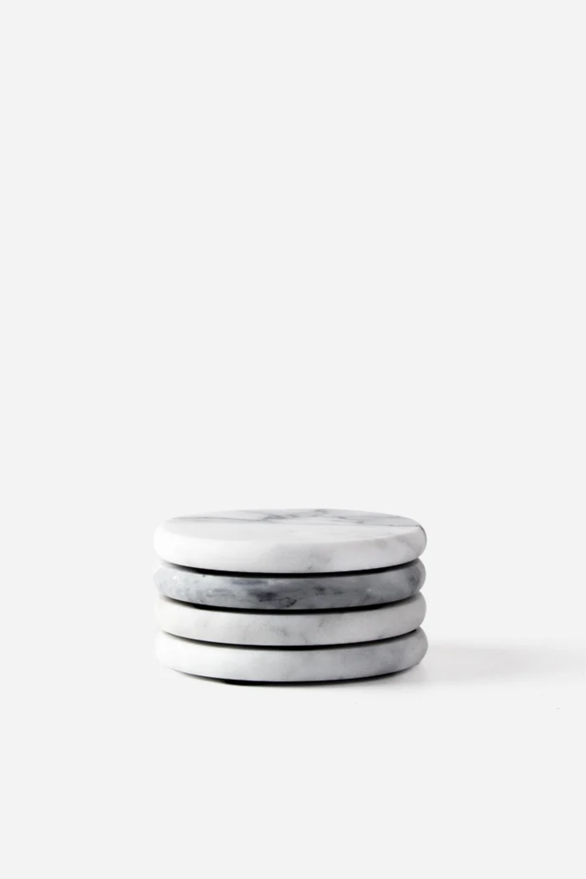Nuvolo Grey Marble Coaster - Set of Four