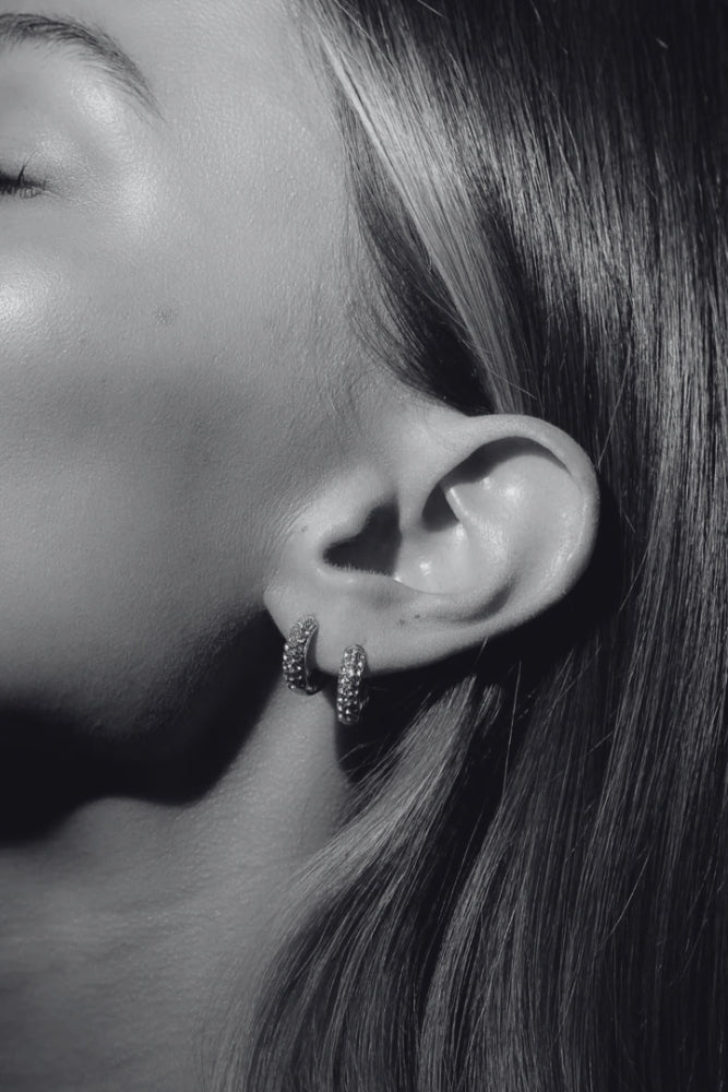 Astra Hoop Earrings - Silver