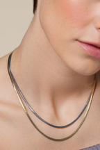 Duotone Snake Necklace - Gold/Silver