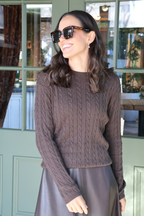Cable Sapphire Longsleeve Sweater