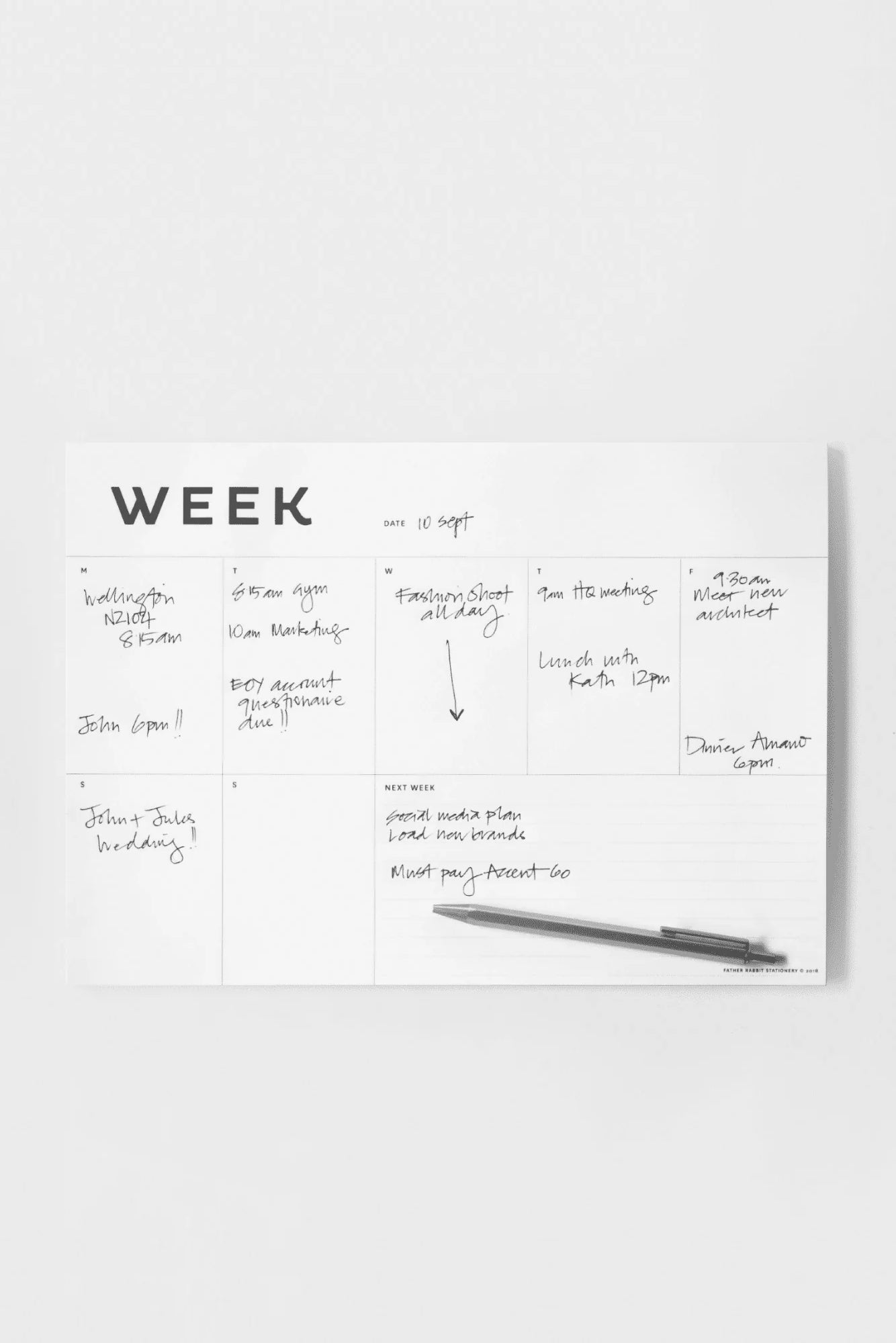 Week Planner - A4