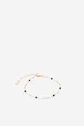 Dotty Bracelet - Black Spinel/Gold