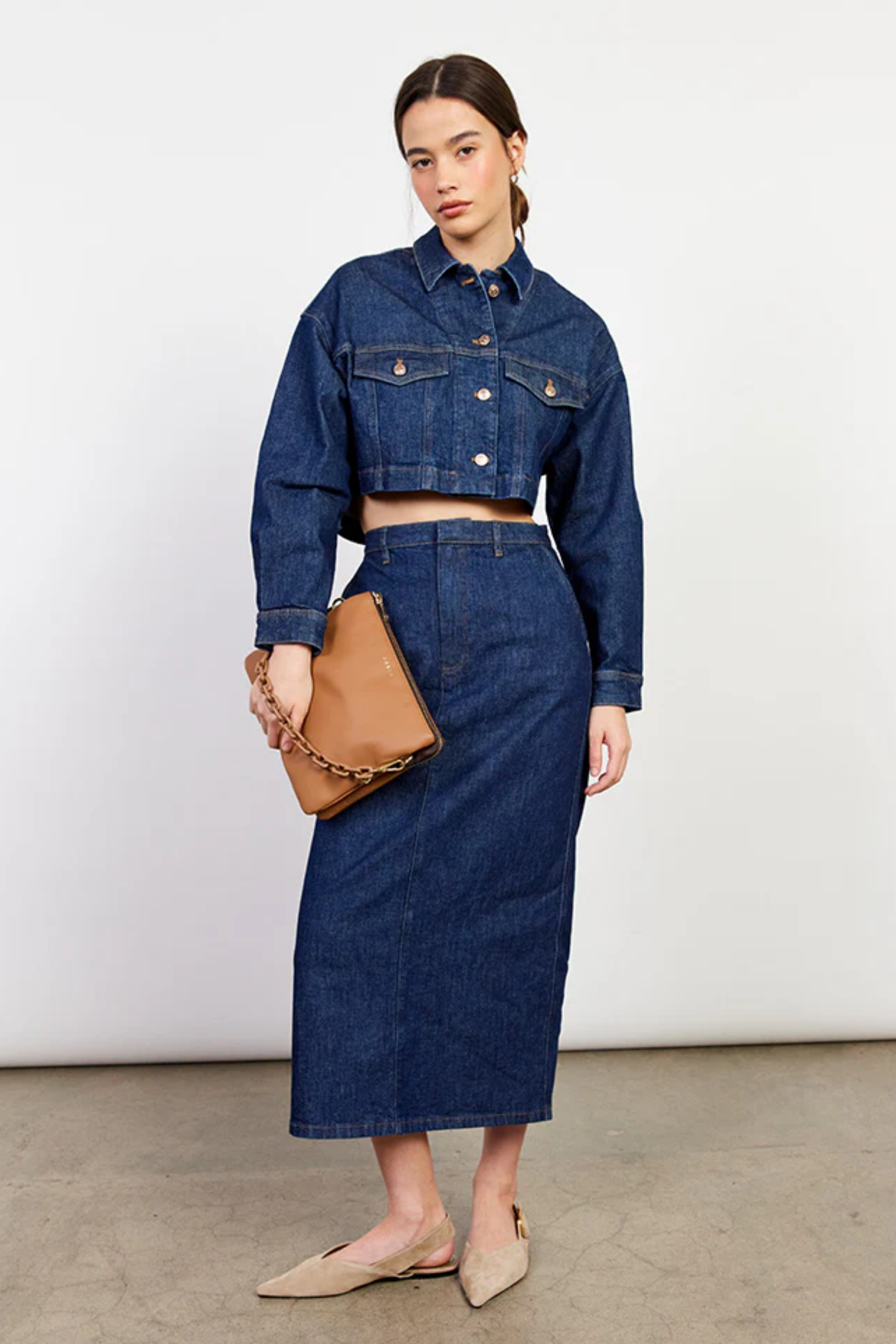 Matilda Crossbody Toffee & Tonal Chain