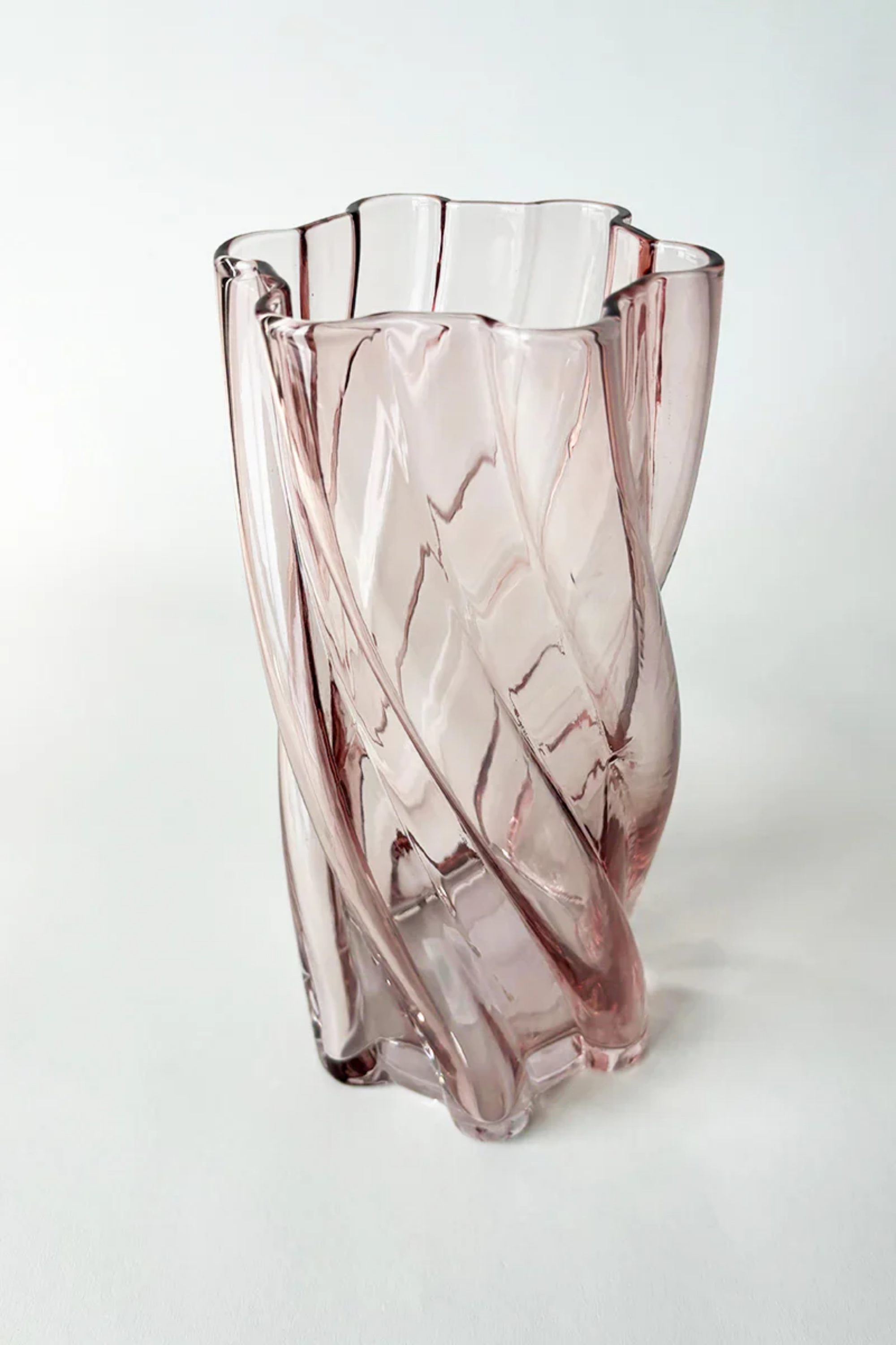 Carrie Glass Vase - Blush