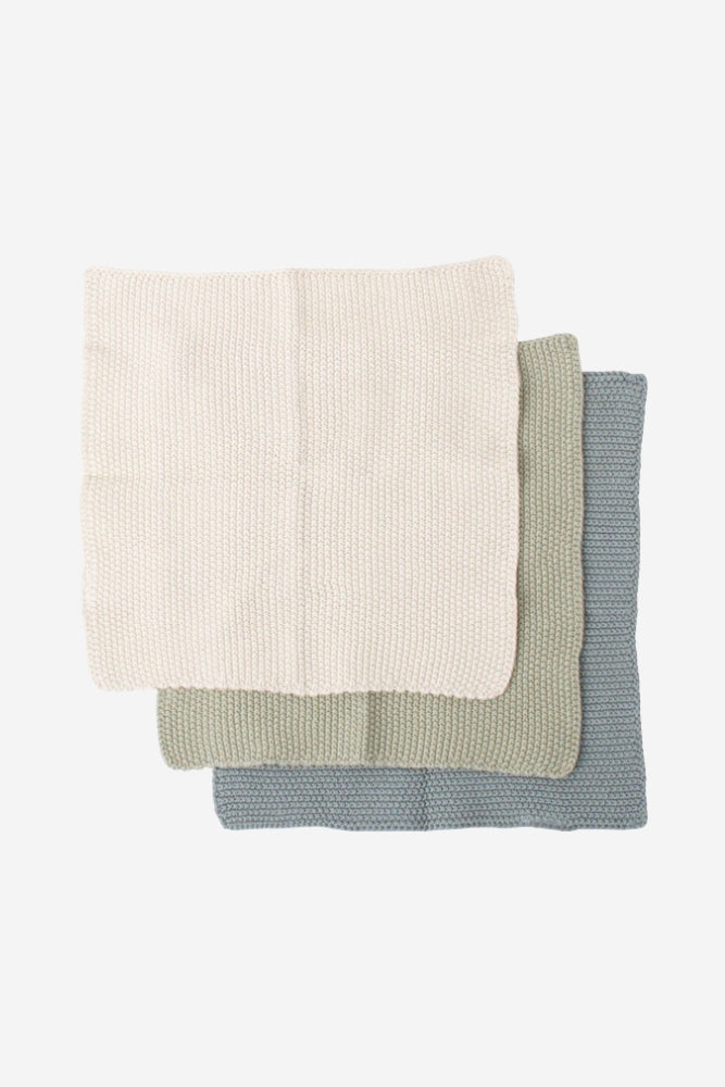 Eco Knitted Dish Cloths - Sage