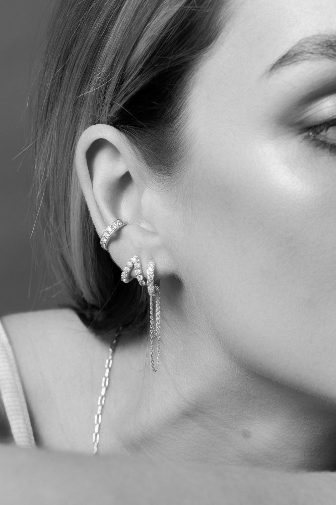 Ciel Earrings - CZ/Silver