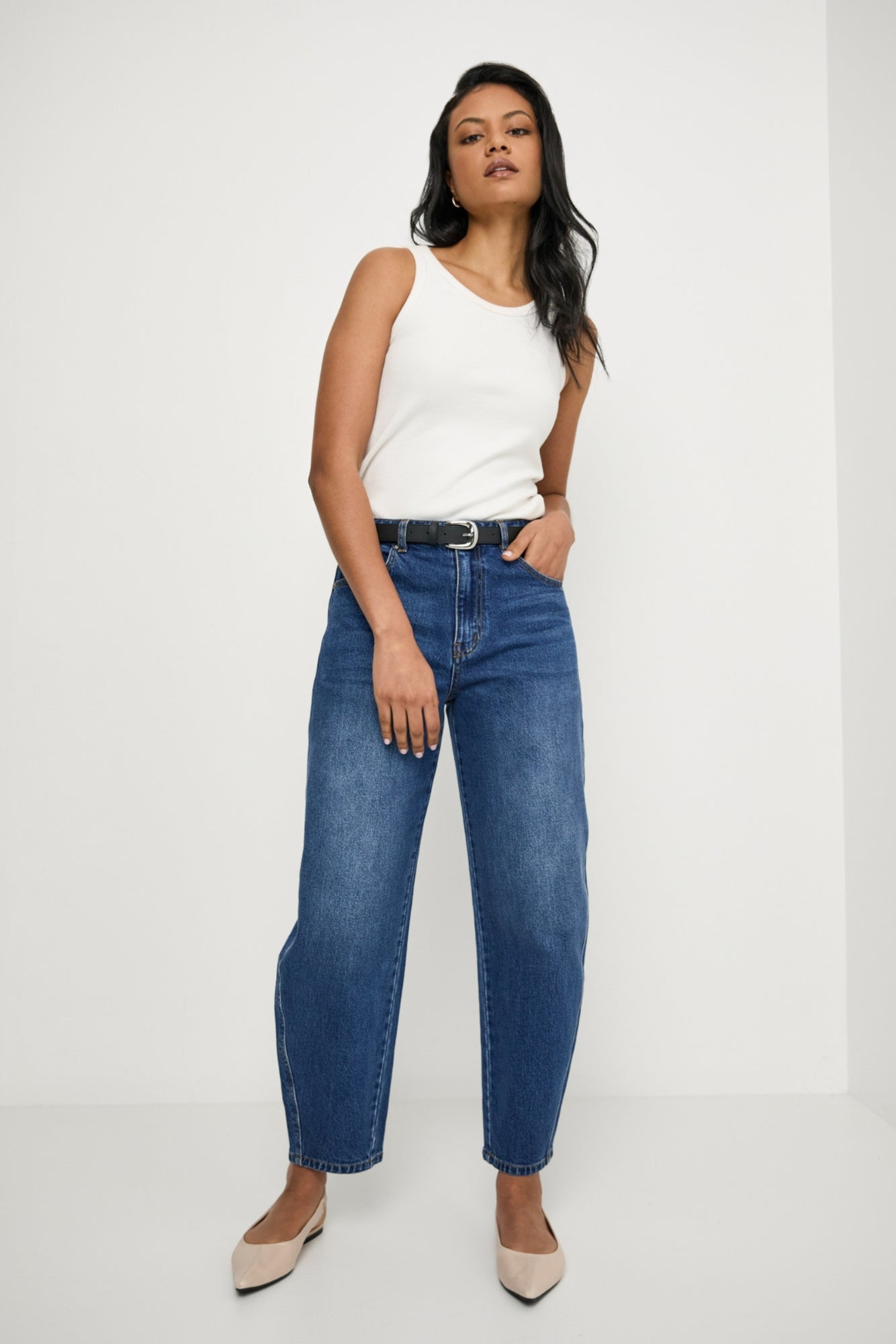 The Curve Barrel Jean - True Blue