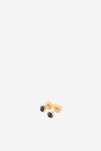 Mini Harmony Studs - Black Spinel/Gold