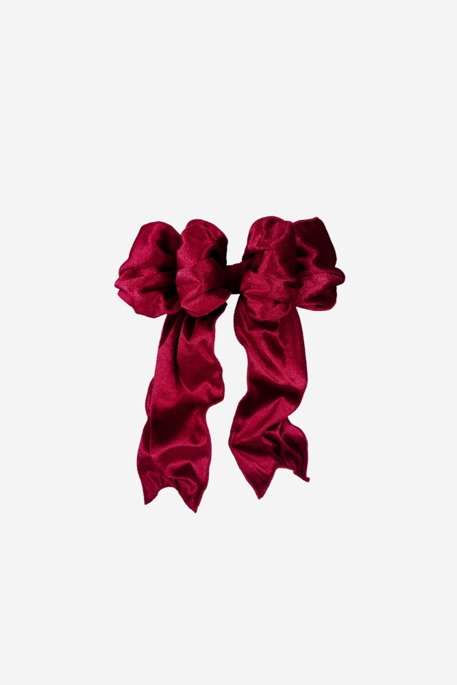 Wine Velvet Bow - Large