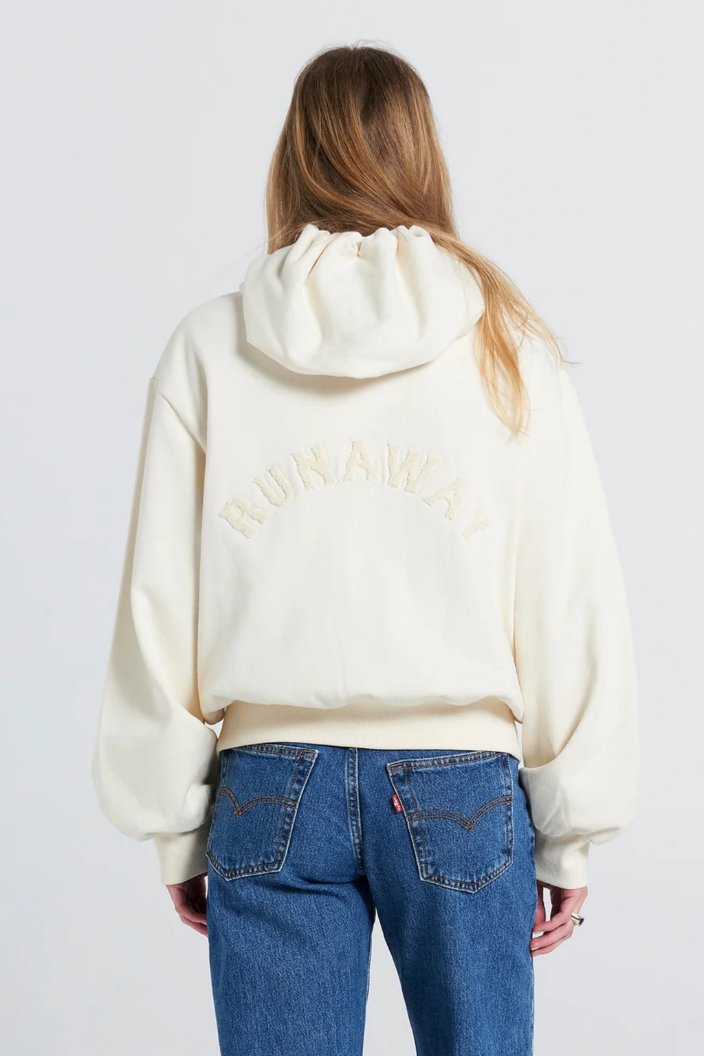 Runaway College Cropped Oversized Hoodie