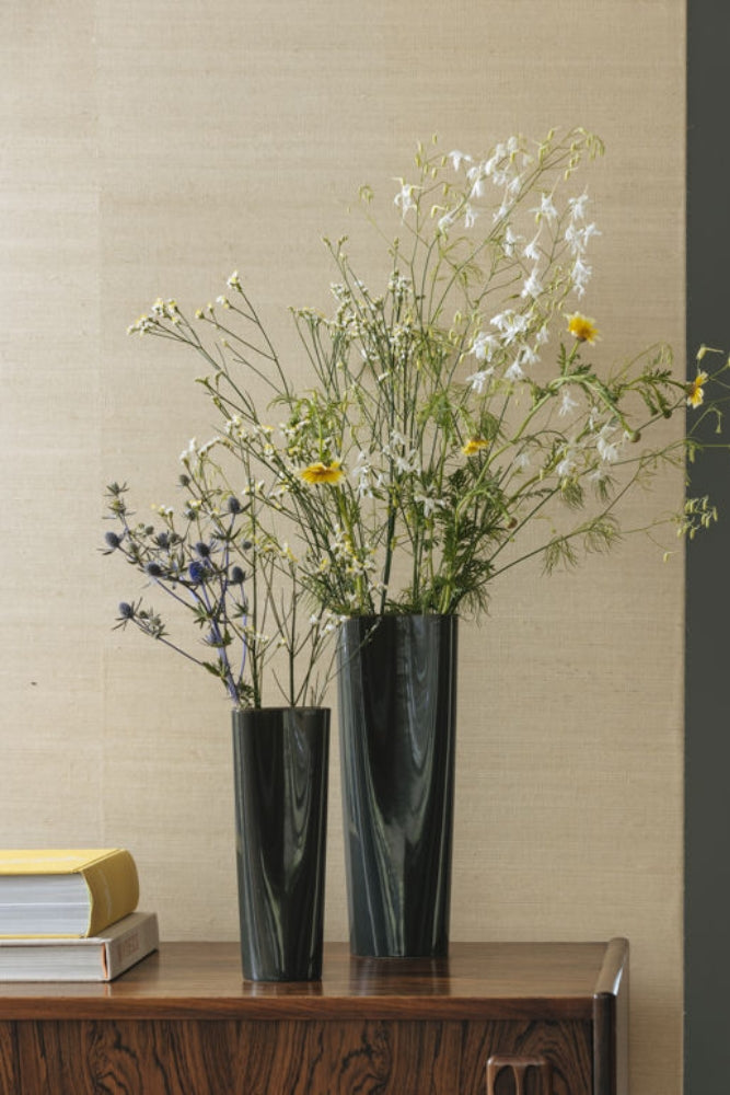 Small Pinch Vase - Charcoal Green