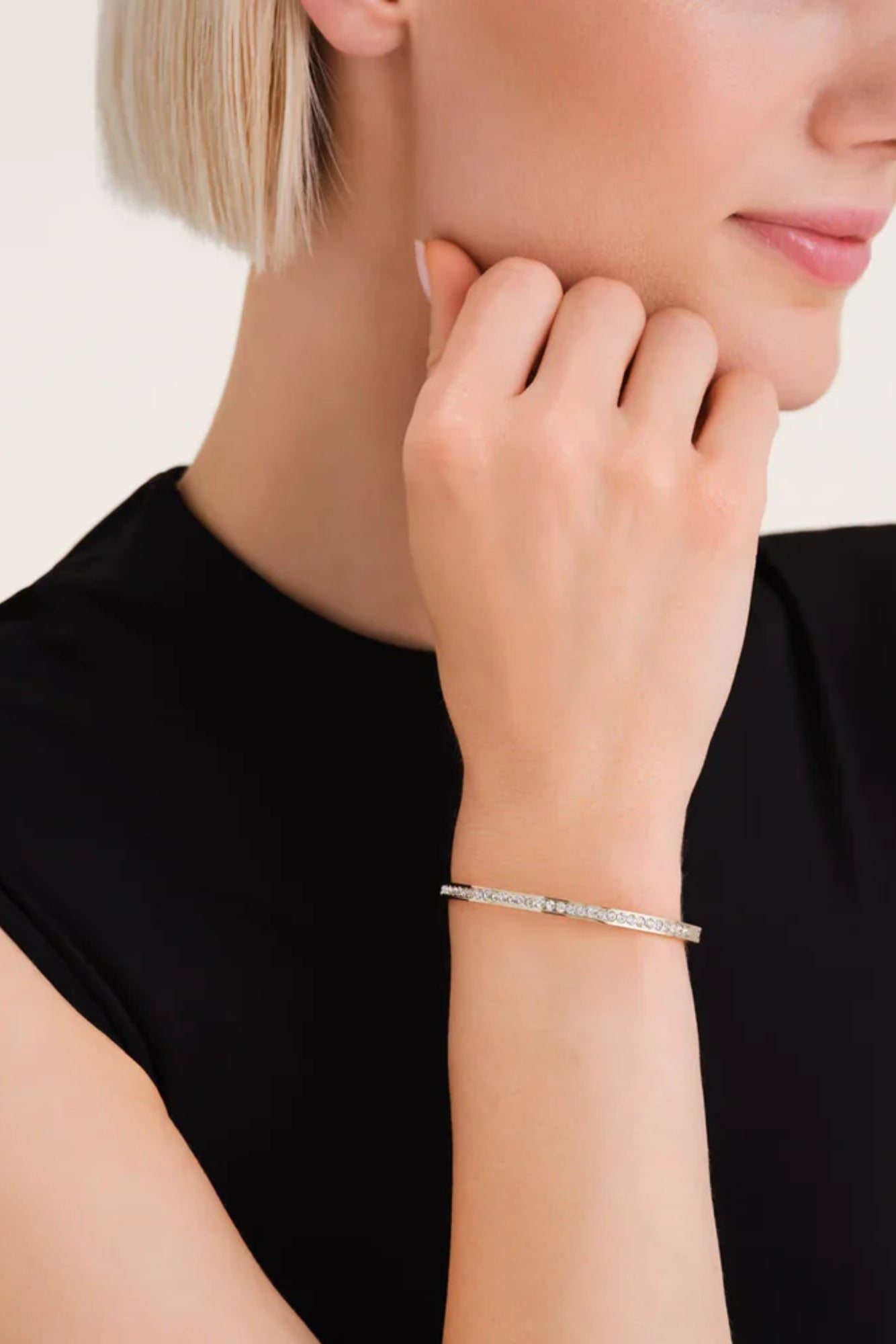 Crystal Bangle - Gold